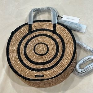 Rebecca Minkoff Tan and Black Round Tote